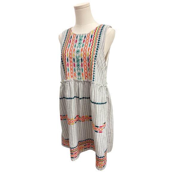 Savanna Jane Boho Sleeveless Embroidered Lined Dress Summer Spring S - Picture 9 of 12